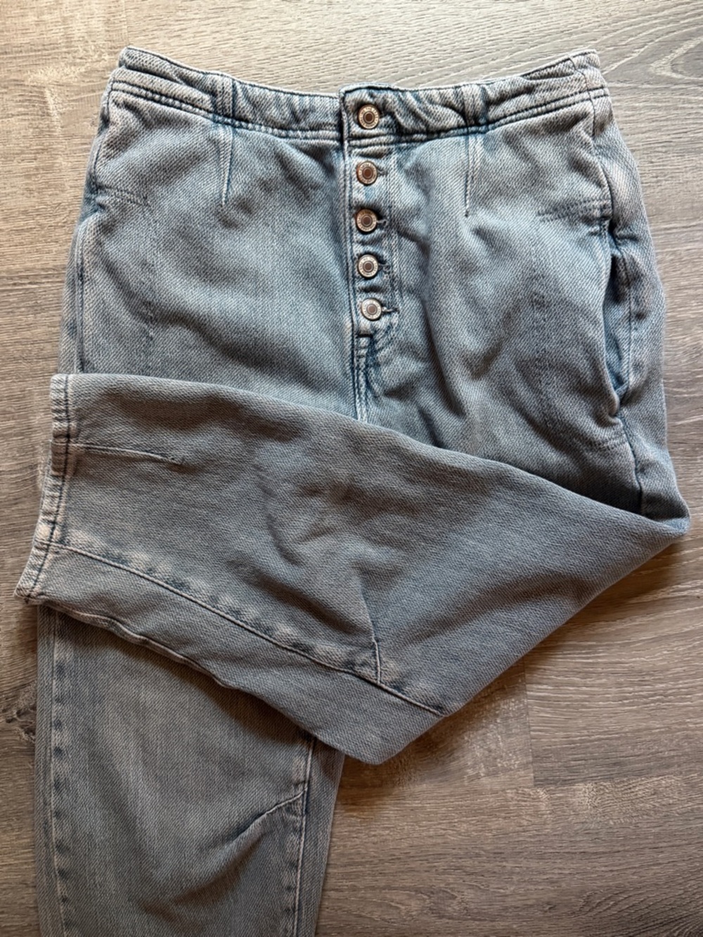 🌺 LIKE NEW FREE PEOPLE We The Free Osaka Jeans, Stable Gray, 27 boho slouch